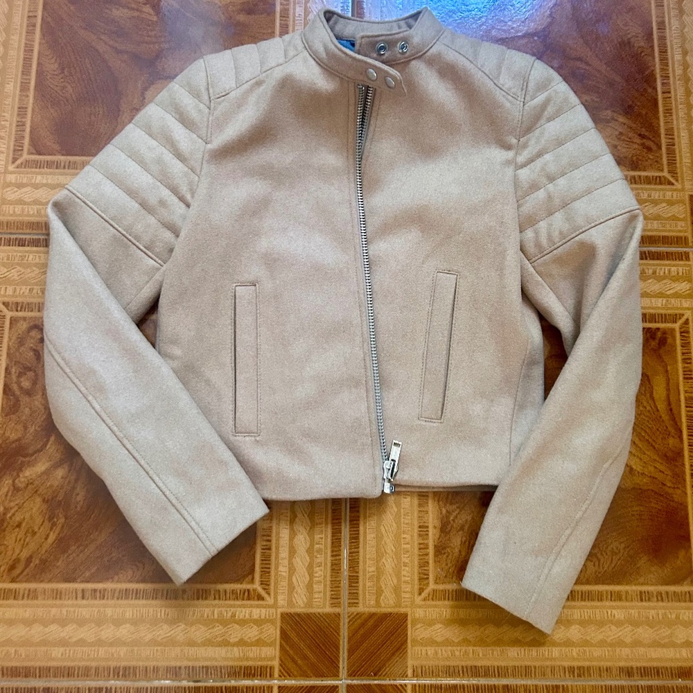 Gap Wool  Quilted Moto Jacket Size Small